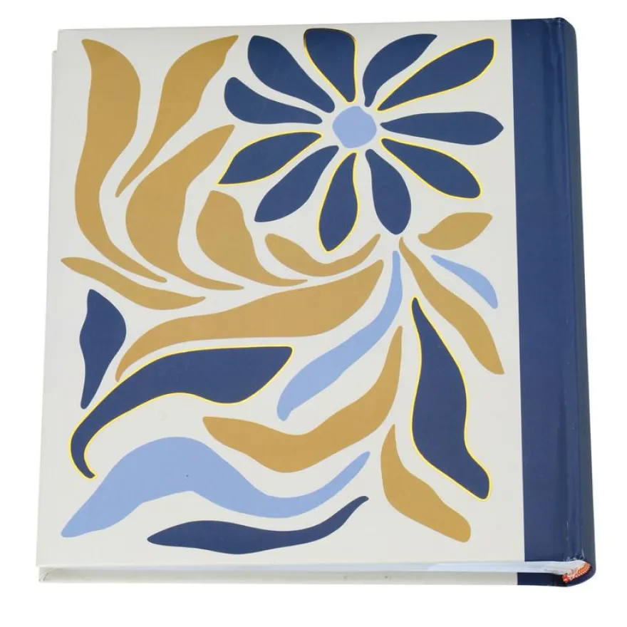 Album photos fantaisie mémo 200 ERICA "Flowers 4" pour 200 photos 10 x 15 cm coloris bleu & jaune