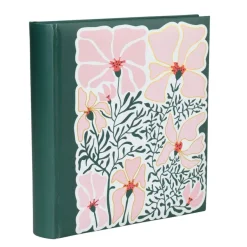 Album photos fantaisie mémo 200 ERICA "Flowers 4" pour 200 photos 10 x 15 cm coloris vert