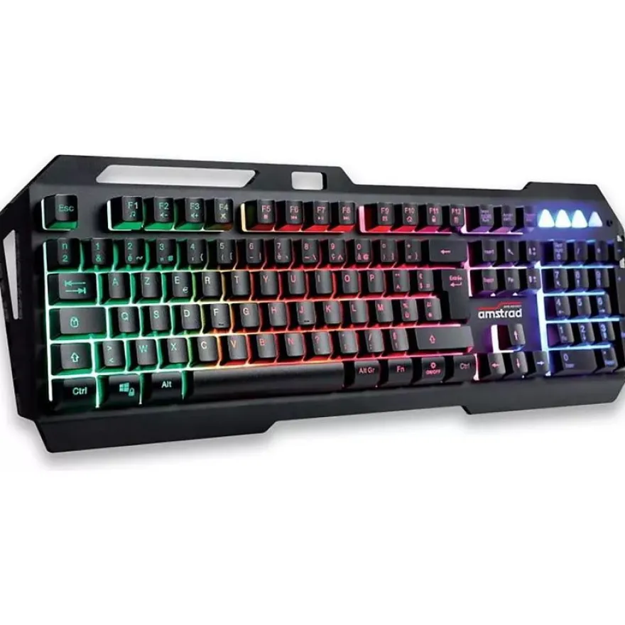 Amstrad KEY007 - Clavier gamer filaire - Rétro-éclairage RVB - noir