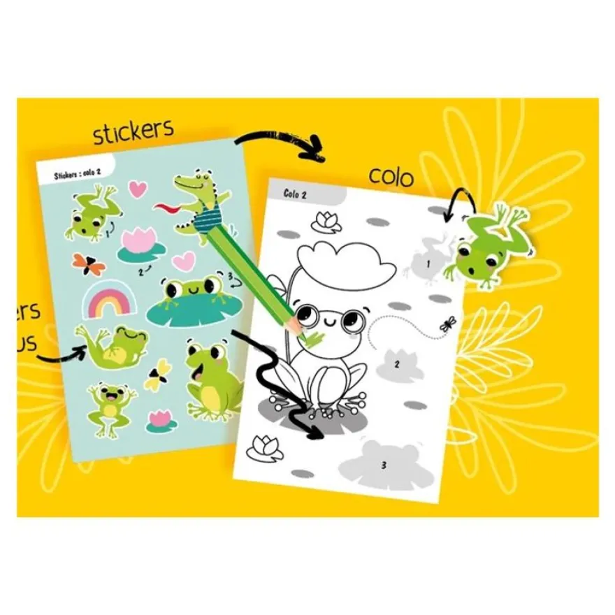 Animaux de la ferme - Mes colos à compléter - livre de coloriage / d'activités - avec 350 autocollants