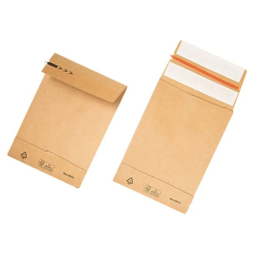 Antalis - 200 Pochettes Enveloppes aller-retour - 35 x 45 cm - brun - double bande adhésive