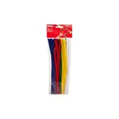 Apli - 50 chenilles - argent , rouge, vert foncé, bleu foncé, or