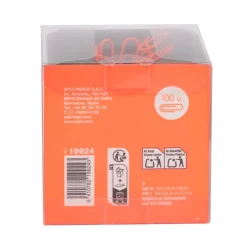 APLI 19924 - Distributeur de trombones magnétique kaki avec 100 trombones orange, collection Neon
