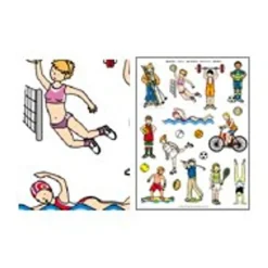 Apli - 3 feuilles gommettes sports