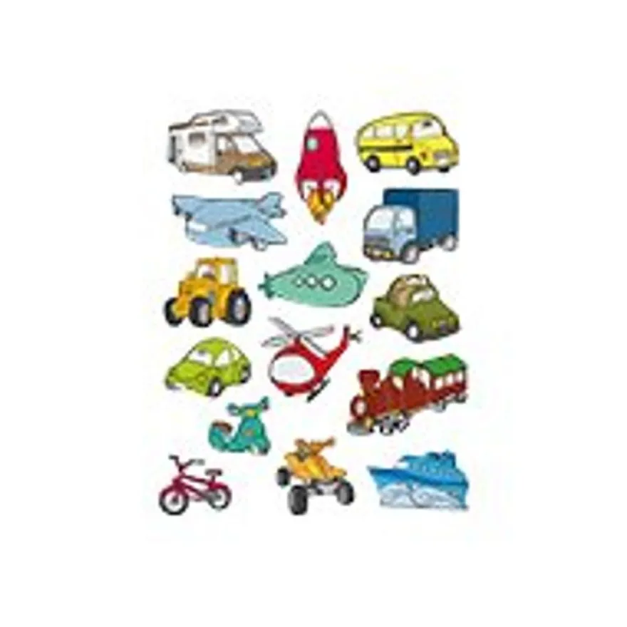 Apli - 3 feuilles gommettes transports