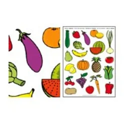 Apli - 3 feuilles gommettes fuits et légumes