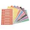 Apli - 10 feuilles gommettes rondes - coloris assortis