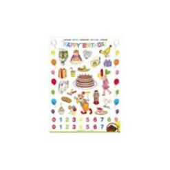 Apli - 3 feuilles gommettes anniversaire