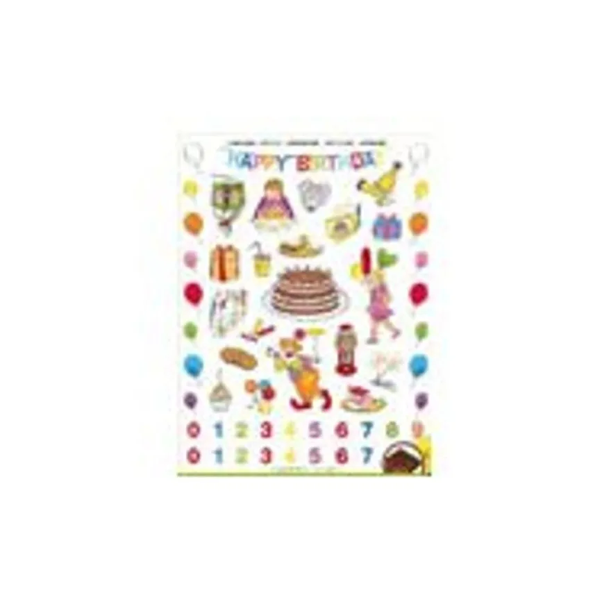 Apli - 3 feuilles gommettes anniversaire