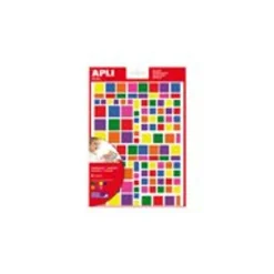 Apli - 6 feuilles gommettes assortis - coloris assortis