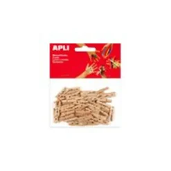 Apli - 45 mini pinces bois - naturel