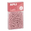 APLI 19980 - Trombones métalliques de bureau 28 mm - 140 unités, rose - collection Up north