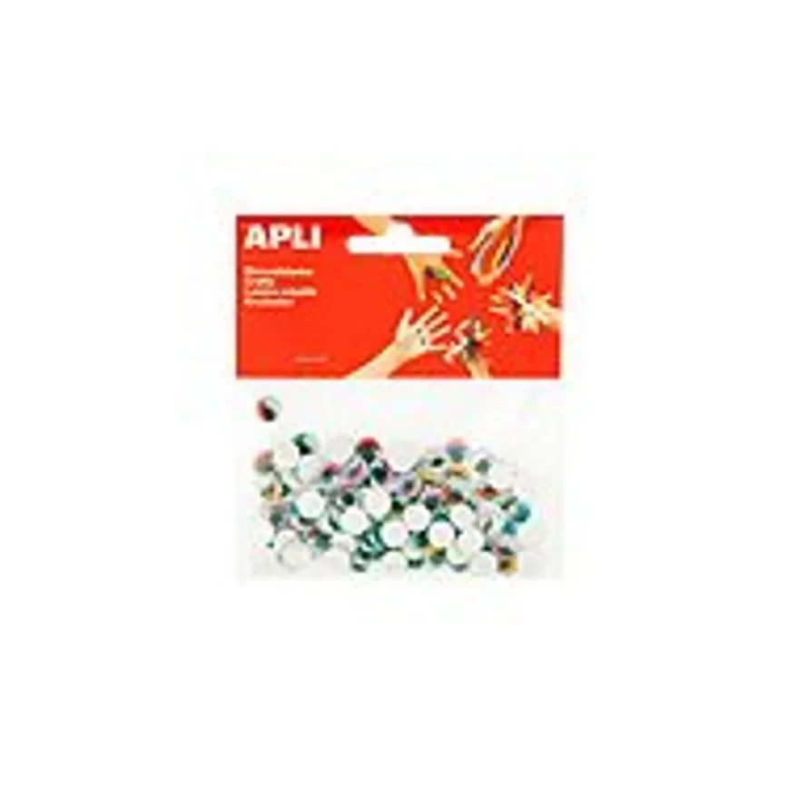Apli - 100 yeux mobiles adhésifs - coloris assortis