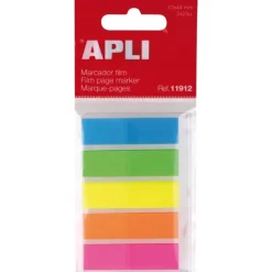 Apli - Marque-pages (Index) - 12 x 45 mm - couleurs assorties