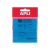 Apli - Notes adhésives - 50 feuilles - 75 x 75 mm - transparentes bleu