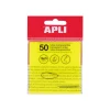 Apli - Notes adhésives - 50 feuilles - 75 x 75 mm - transparentes jaune