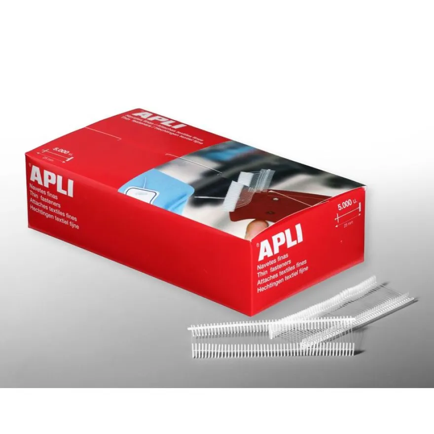 Apli Agipa - 5000 attaches fines 25 mm - pour pistolet d'étiquetage textile