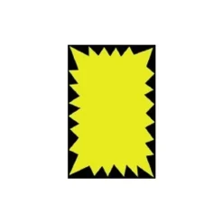 Apli Agipa - 100 cartons flash fluo - jaune - 9 x 12 cm