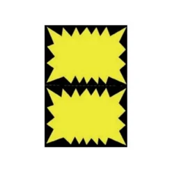 Apli Agipa - 100 cartons flash fluo - jaune - 6 x 9 cm