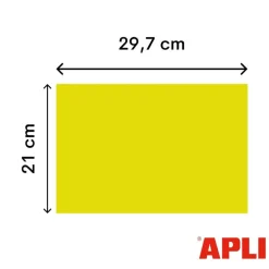 Apli Agipa - 10 cartons fluo effaçables - A4 - 780 g/m²
