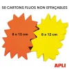 Apli Agipa - 50 éclatés fluo - jaune/orange - 8 x 12 cm
