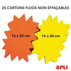 Apli Agipa - 25 éclatés fluo non effaçables - 16 x 24 cm