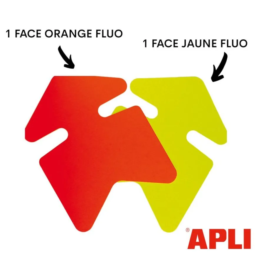 Apli Agipa - 50 flèches fluo - jaune/orange - 12 x 16 cm