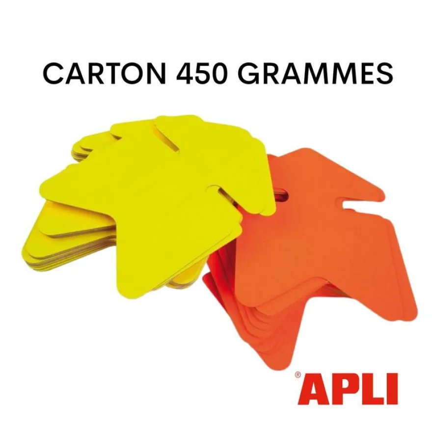 Apli Agipa - 50 flèches fluo - jaune/orange - 12 x 16 cm