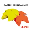 Apli Agipa - 25 flèches fluo non effaçables - jaune/orange - 16 x 24 cm