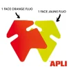 Apli Agipa - 10 flèches fluo effaçables - jaune/orange - 16 x 24 cm