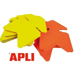 Apli Agipa - 10 flèches fluo effaçables - jaune/orange - 16 x 24 cm