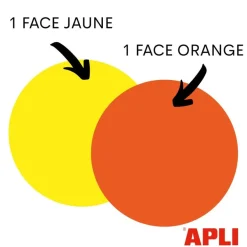 Apli Agipa - 50 flèches fluo non effaçables - jaune/orange - 12 x 16 cm