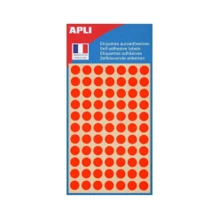 Apli Agipa - 385 Pastilles adhésives - orange fluo - diamètre 8,5 mm - réf 111851