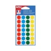 Apli Agipa - 140 Pastilles adhésives en plastique - couleurs assorties - diamètre 15 mm - réf 112849