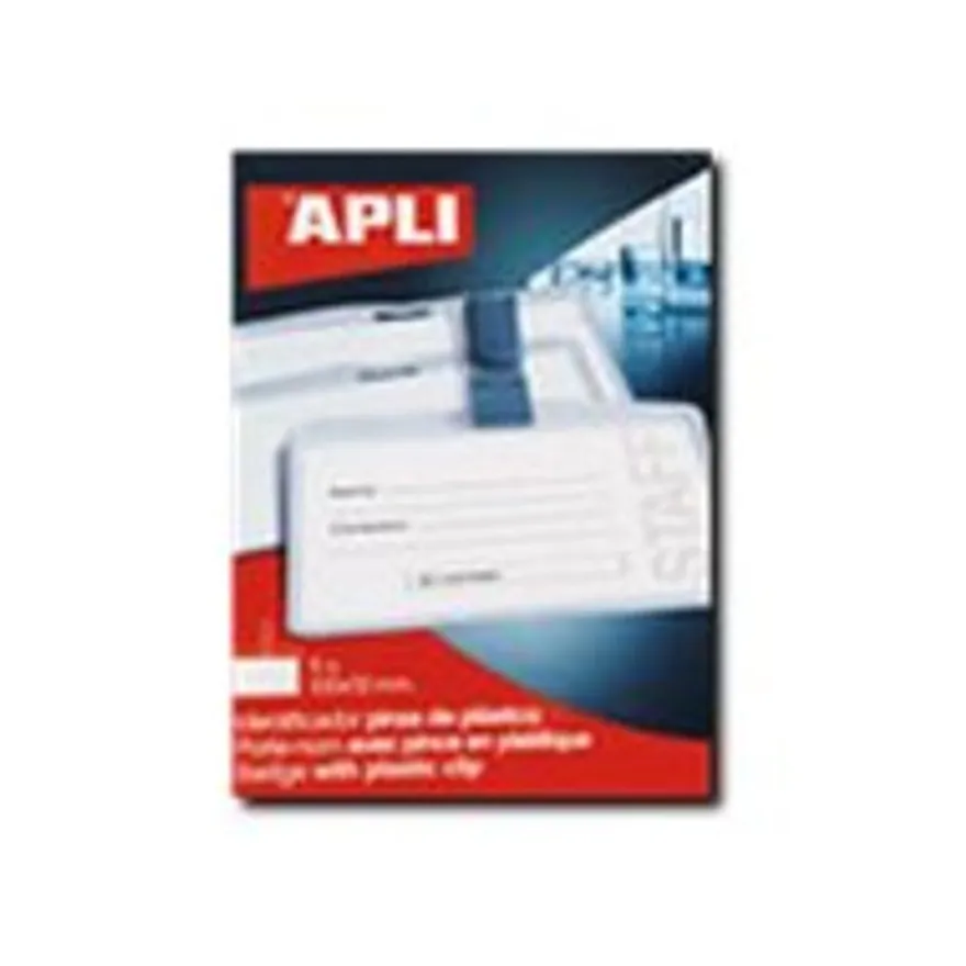Apli Agipa - 5 Portes-badge de nom plastique - pour 100 x 72 mm