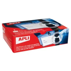 Apli Agipa - 25 Portes-badge avec cordon - 90 x 56 mm - transparent
