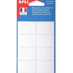Apli Agipa - 56 Étiquettes adhésives blanches - 24 x 35 mm - réf 111912
