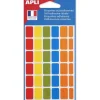 Apli Agipa - 120 étiquettes adhésives - 12 x 18 mm - couleurs assorties - réf 115113