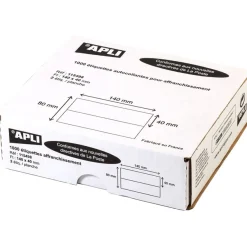 Apli Agipa - 1000 Étiquettes affranchissement blanches - 140 x 40 mm - coins droits - réf 115498