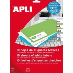 Apli Agipa - 1890 Étiquettes blanches multi-usages enlevables - 25,4 x 10 mm - réf 12927