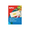 Apli Agipa - 100 Étiquettes jaunes - adhésif permanent - A4 (210 x 297 mm) - réf 100754