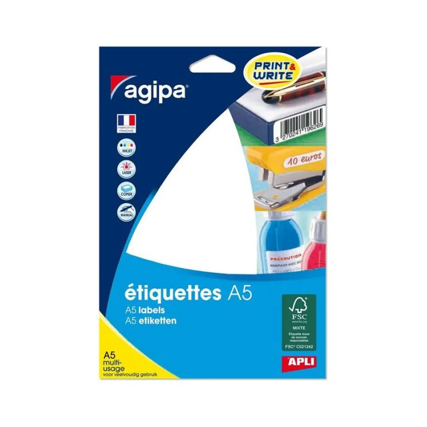 Apli Agipa - 1120 étiquettes multi-emploi - A5