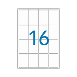 Apli Agipa - Etui A5 - 256 Étiquettes blanches multi-usages - 48,5 x 30 mm - coins arrondis - réf 114035