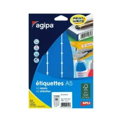 Apli Agipa - Etui A5 - 320 Étiquettes bleues multi-usages - 24 x 33,5 mm - réf 114342