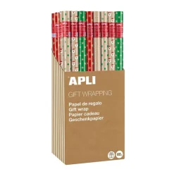 Apli Agipa - Papier cadeau - 70 cm x 2 m - différents motifs Noël