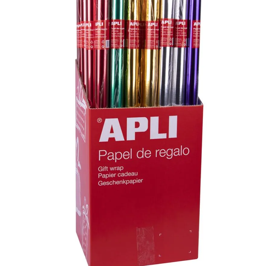 Apli Agipa - Papier cadeau métallisé - 70 cm x 2 m - or