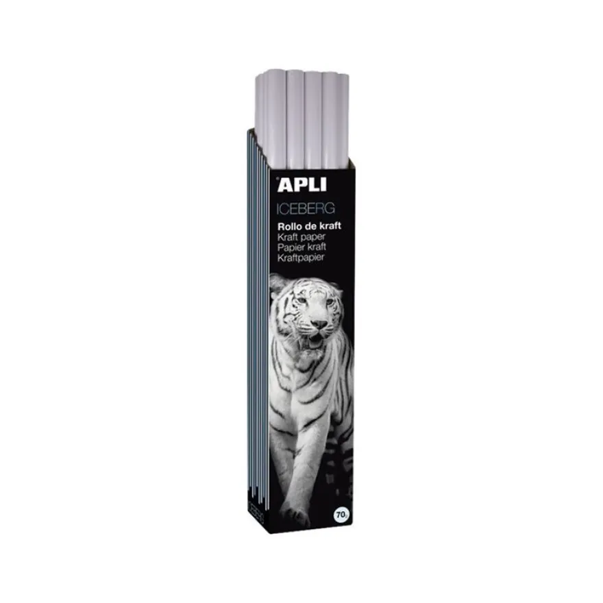 Apli Agipa - Papier cadeau kraft - 100 cm x 3 m - 70 g/m² - blanc