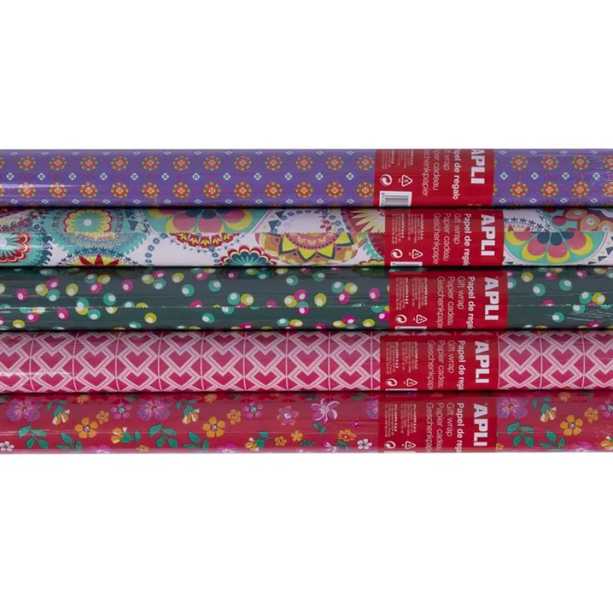 Apli Agipa - Papier cadeau - 70 cm x 2 m - différents motifs disponibles