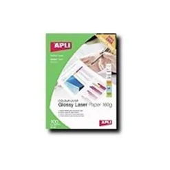 Apli Agipa - Papier photo brillant recto/verso - A4 - 160 g/m² - impression laser - 100 feuilles