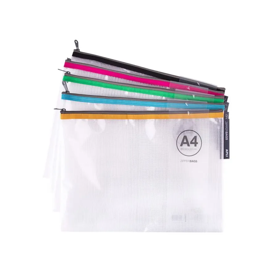 Apli Agipa - Pochette Zipper Bag A4 - disponible dans différentes couleurs